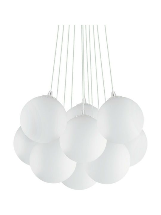 Ideal Lux Mapa Bianco SP11 Κρεμαστό Φωτιστικό για 11 Λαμπτήρες E14 Λευκό 58x58εκ. 131924